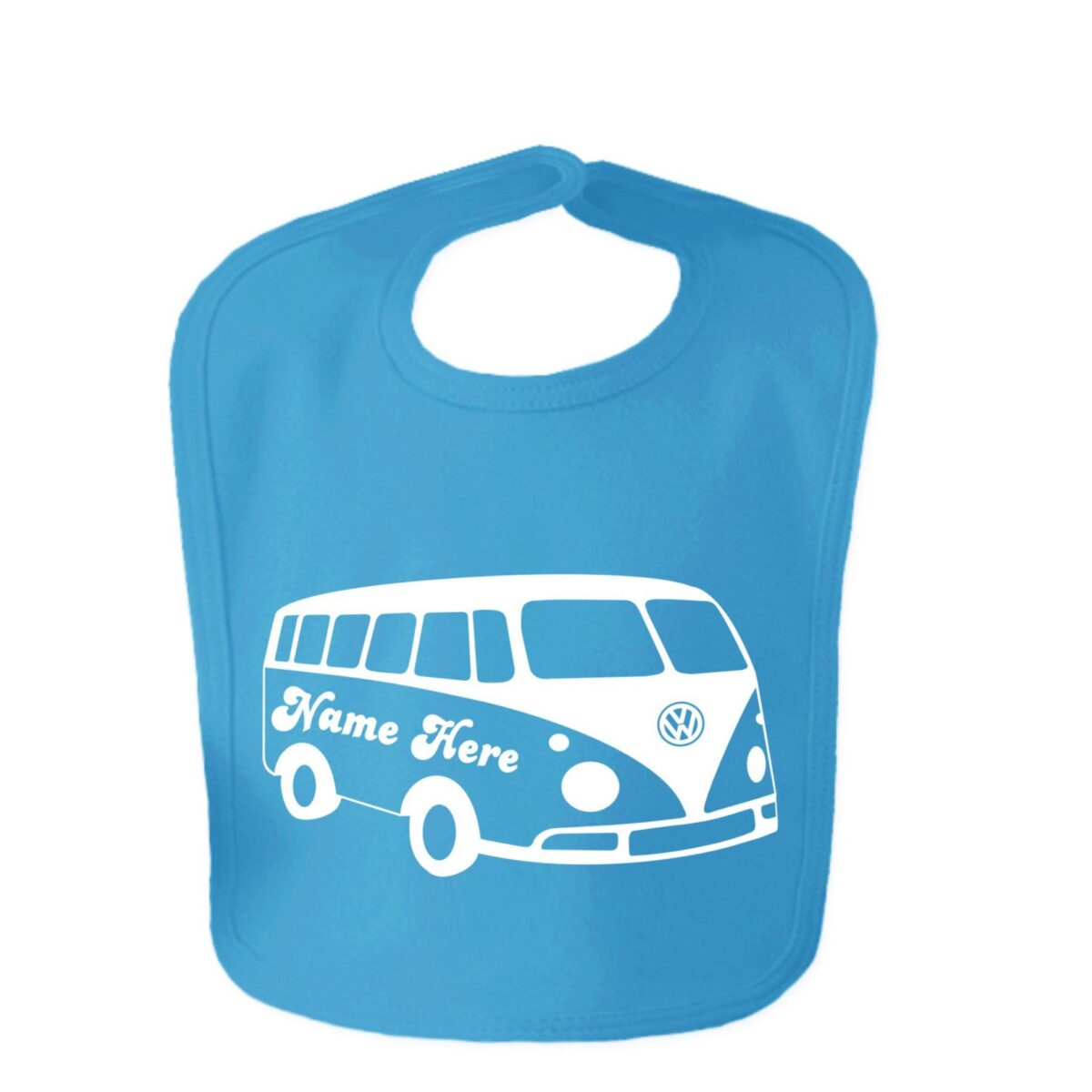 Sapphire Blue Custom Printed VW Baby Bib